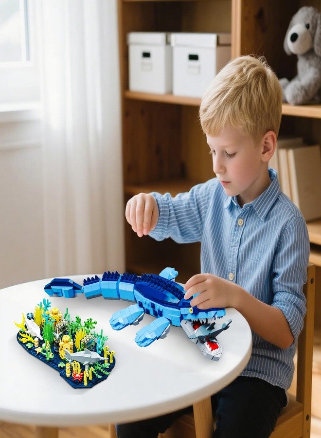 Mov stone Dinosaur World Mosasaurus Building Set- Compatible with Lego Sets for Boys 8-14, Jurassic Ocean Building, Birthday Gift Set for Boys & Adults (787 Pcs) - Image 4